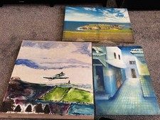 Job Lot of 3 Canvas Paintings