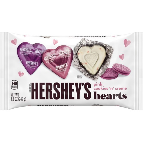 Hershey hearts pink cookies - hearts,