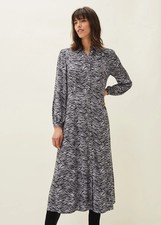 Phase Eight Womens Dress UK 12 EU 40 US 8 Midi Shirtdress Midaxi Shirt Party