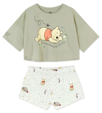 Ladies Pyjamas WINNIE THE POOH Women 6 to 24 Boxy Tee & Shorts Nightwear Primark