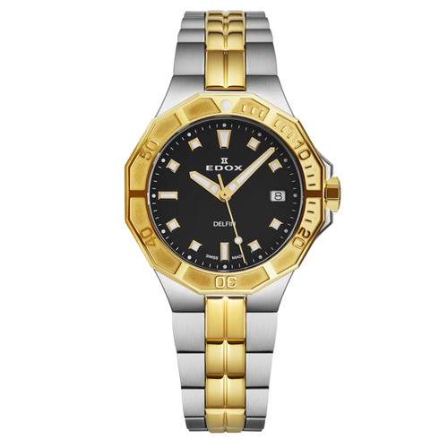 Edox delfin black - delfin, dial