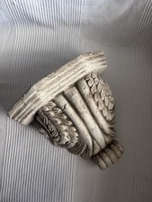 Vintage Heavy Plaster Wall Corbel / Architectural Wall Shelf Rustic Salvage