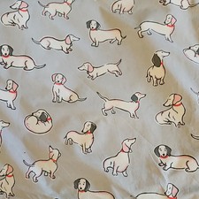 USED Cath Kidston Sausage Dogs Dachshund single duvet cover & Pillowcase