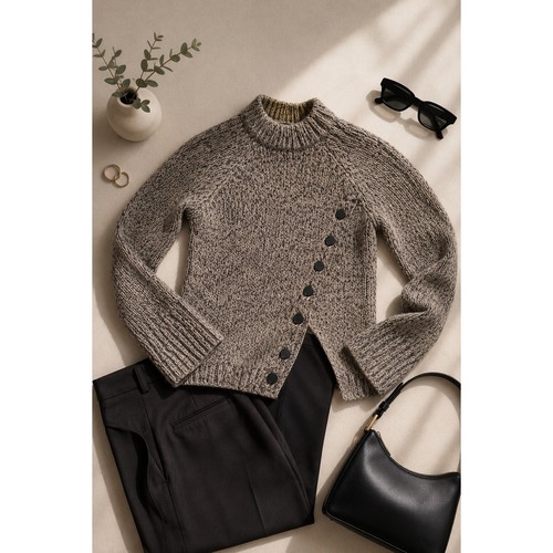 Zara asymmetric button - button, twisted
