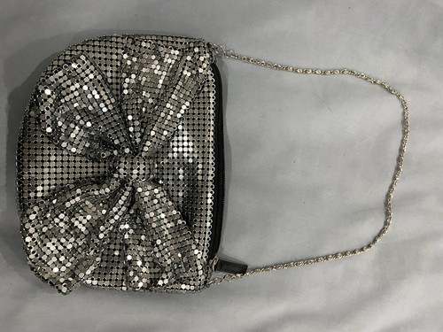 Silver chainmail bag - silver,