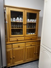 Solid Wooden Cabinet Glass