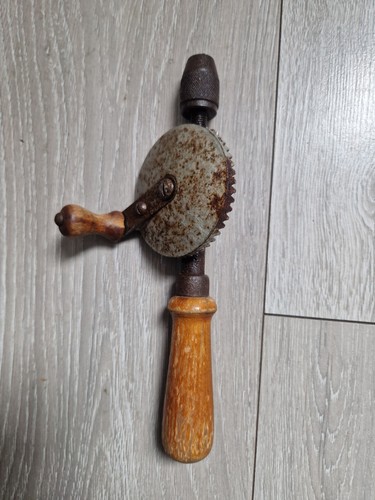 Vintage hand crank drill - vintage,