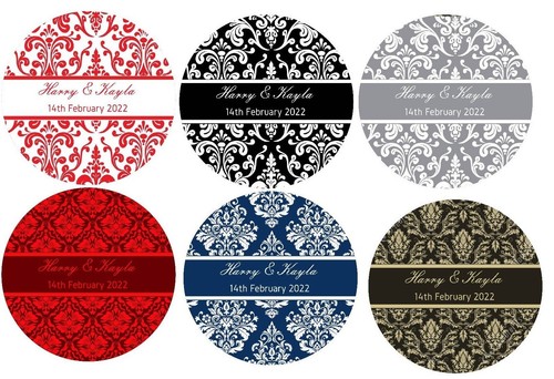 Personalised damask round - damask,