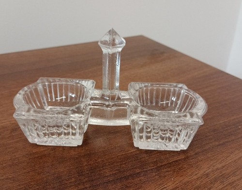 Victorian glass salts - cruet,