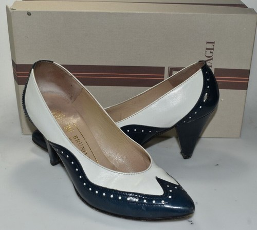 Bruno magli leather white blue - bruno,