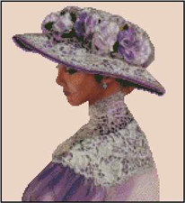 Victorian Lady in Purple Lace