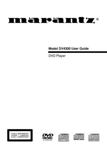 Marantz dv4300 dvd player - dvd,