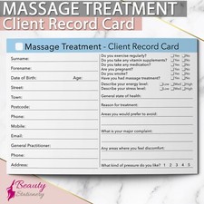 Massage Client Record Card