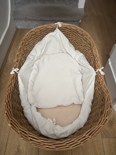 Baby wicker moses basket - baby, in