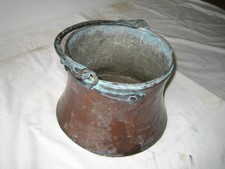 Antique capstan shaped large copper cauldron possibly Georgian period c.1800
