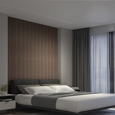 Wood Slat Wall 16 Pack Walnut