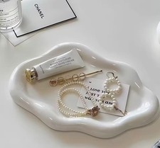 Ceramic Jewellery Dish Trinket Dish, Jewelry Tray Cloud Shape Tray Cosmetic Tray