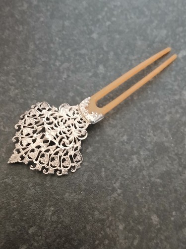 Antique filigree sterling hair - sterling,