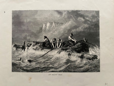 1875 Antique Print; Off Beachy