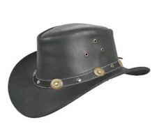 Leather Cowboy Hat Brown /