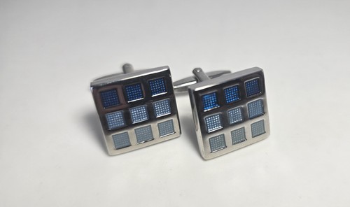 Blue enamel grid - enamel,