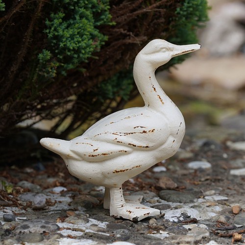 Cast iron duck ornament - cast,