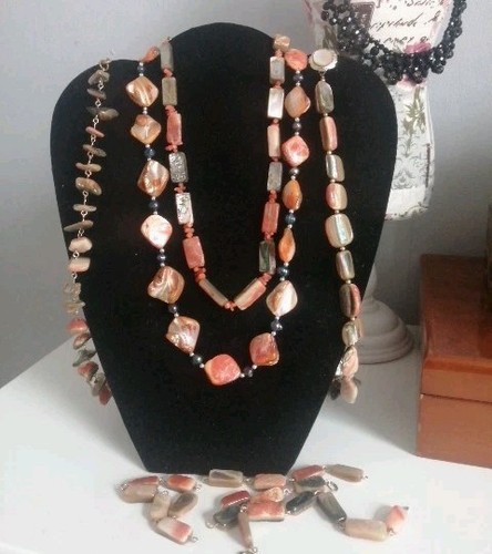 Vintage abalone shell - vintage, red