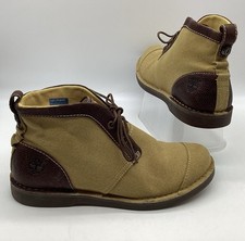 WOMEN’S TIMBERLAND CHUKKA BOOTS, UK 8, VGC, EARTHKEEPERS, LEATHER AND CANVAS. :-