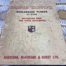David Brown Mouldboard plough C type instructions book / parts manual 