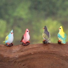  12 Pcs Resin Miniature Bird