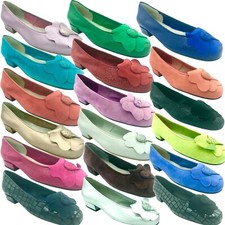 CEFALU Loafers Pumps Shoes Casual Ladies Suede Leather Slip On Flats Size 1-9