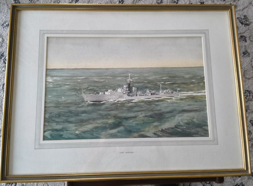 Water colour painting hms - water,