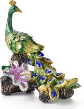 Peacocks Statue 5'' Animal Sculpture Modern Resin Desktop Ornaments Home Decor