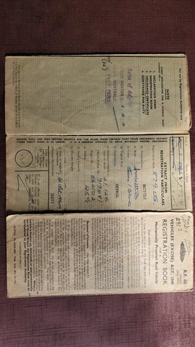 Old buff logbook - , lambretta