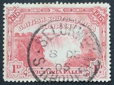 Rhodesia 1905 Falls One Penny with a SELUKWE Day Month (SC) postmark