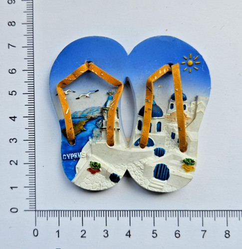 Cyprus flip flop fridge magnet - flop,