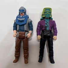 Kenner M.A.S.K. Alex Sector & Buddy Hawks Figures With Masks From Boulder Hill 