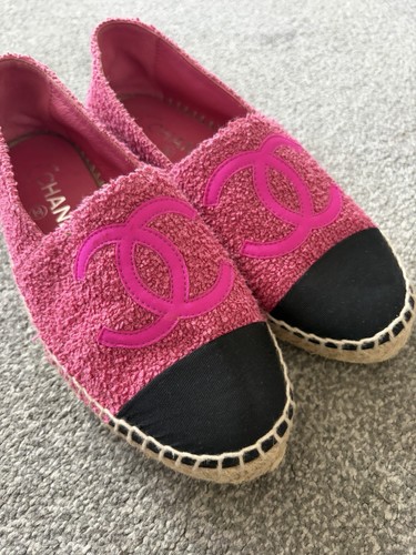 Chanel pink tweed espadrilles - chanel,