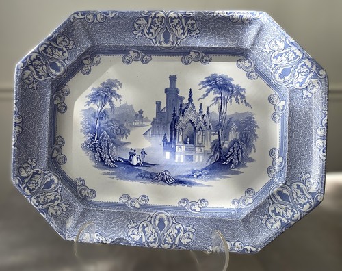 1850 blue transferware john - c.1850,