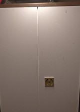 Tall Metal Wardrobe with three shelves