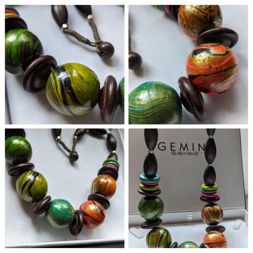 Necklace graduated multi color - necklace,