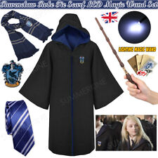 Harry Potter Luna Lovegood Ravenclaw Robe Cloak Tie LED Magic Wand Scarf Costume