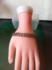 Vintage Hallmarked Silver Gate Bracelet, London 1977  (16.7g) (18cm × 1cm)