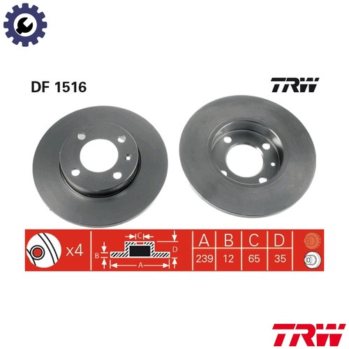 Brake disc df1516 - 2x,