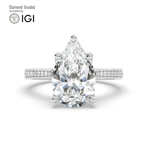 Pear diamond engagement - pear, ring