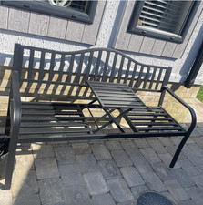 Seater metal garden bench - metal,