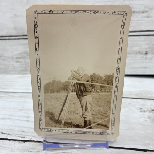 Vintage photo man - man, surveyor