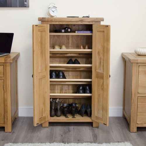 Solid oak shoe storage - solid,