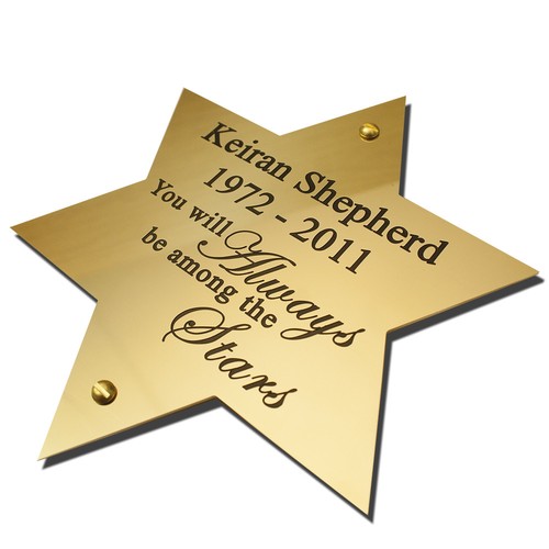Solid brass star shaped - brass,