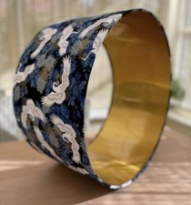 Oriental Blue Gold Cranes Lamp